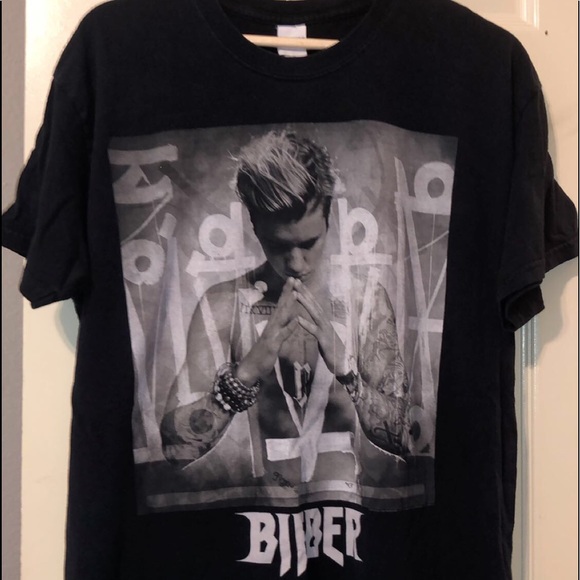 Gildan Tops - Black Justin Bieber Purpose tour T-shirt